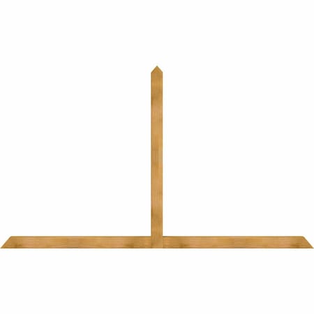 Ekena Millwork Portland Rough Sawn Timber Gable Bracket, Western Red Cedar, 108"W x 63"H x 4"D x 4"F, 14/12 Pitch GBW108X63X0404POR00RWR